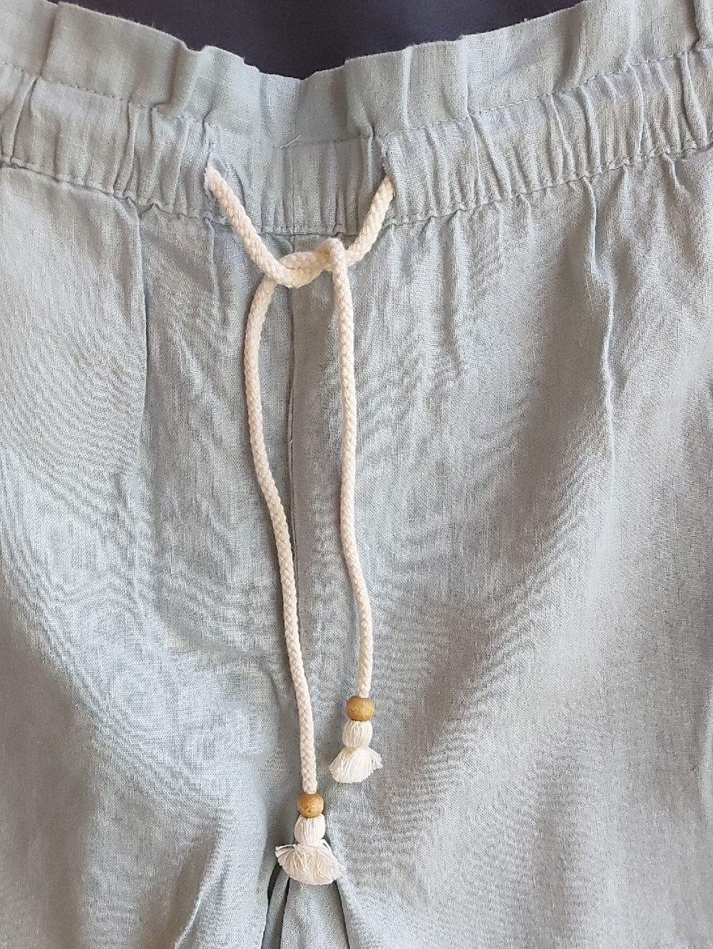 Hang Ten  55% Linen Light Gray Relaxed Linen-Blend - Picture 6 of 8